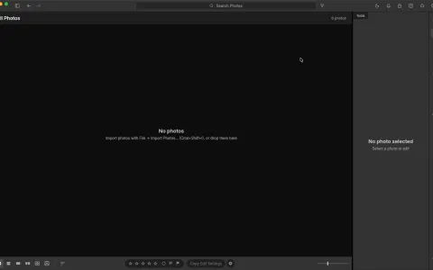 LightCraft 0.7.1 on macOS showing the library screen